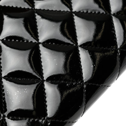 Chanel Patent Quilted Large Flap Wallet Black 9 of 10
