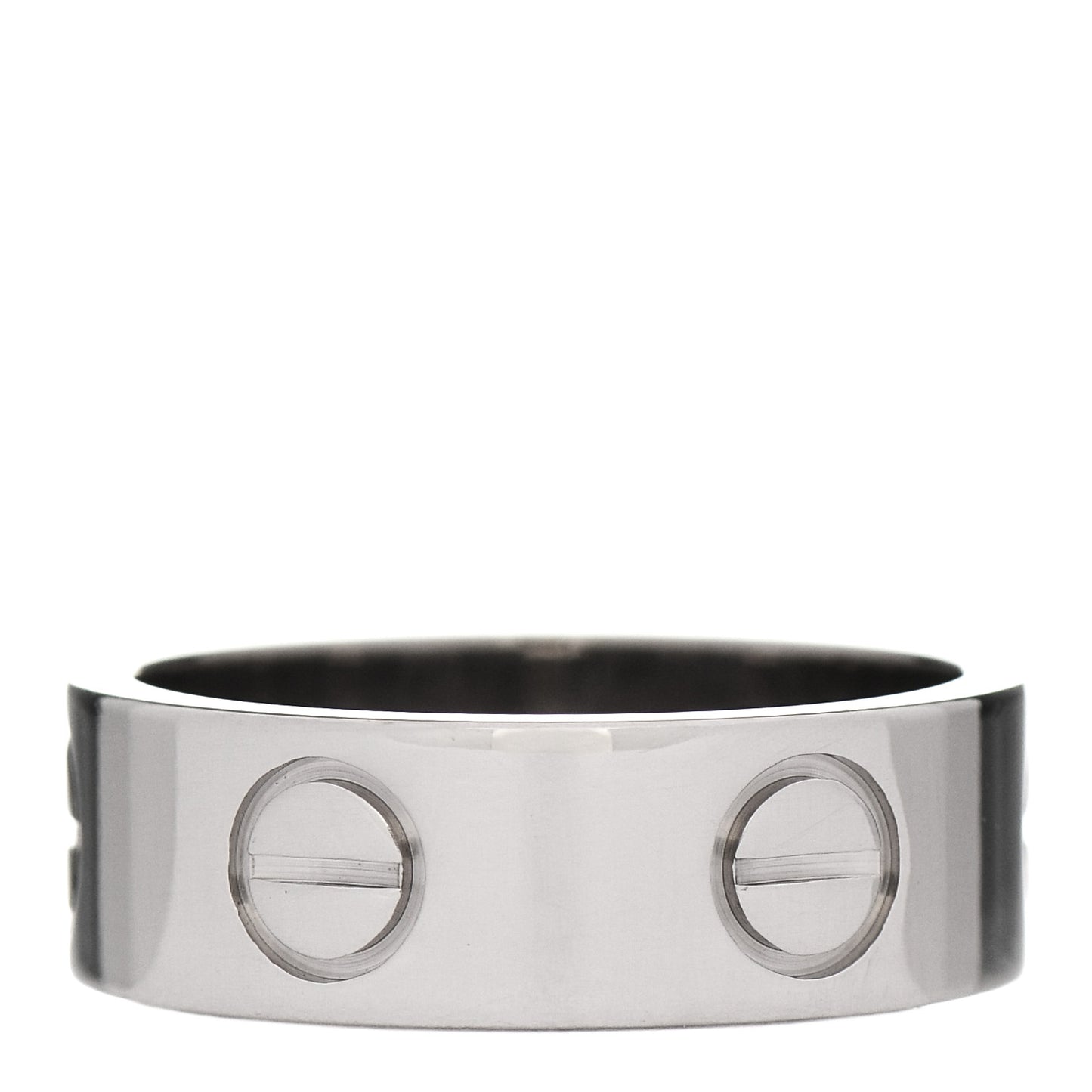 18K White Gold 5.5mm LOVE Ring 46 3.75