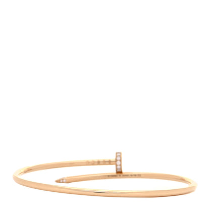 Cartier 18K Yellow Gold Diamond Small Juste Un Clou Bracelet 18 3 of 5