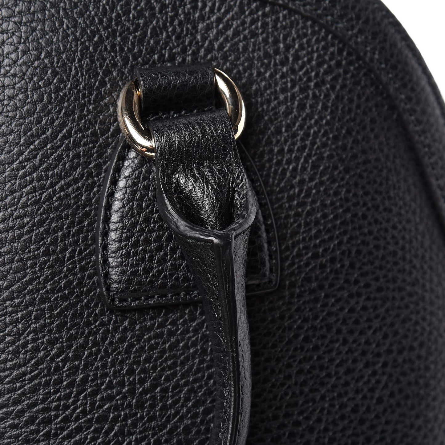 Dollar Calfskin Medium Dome Bag Black