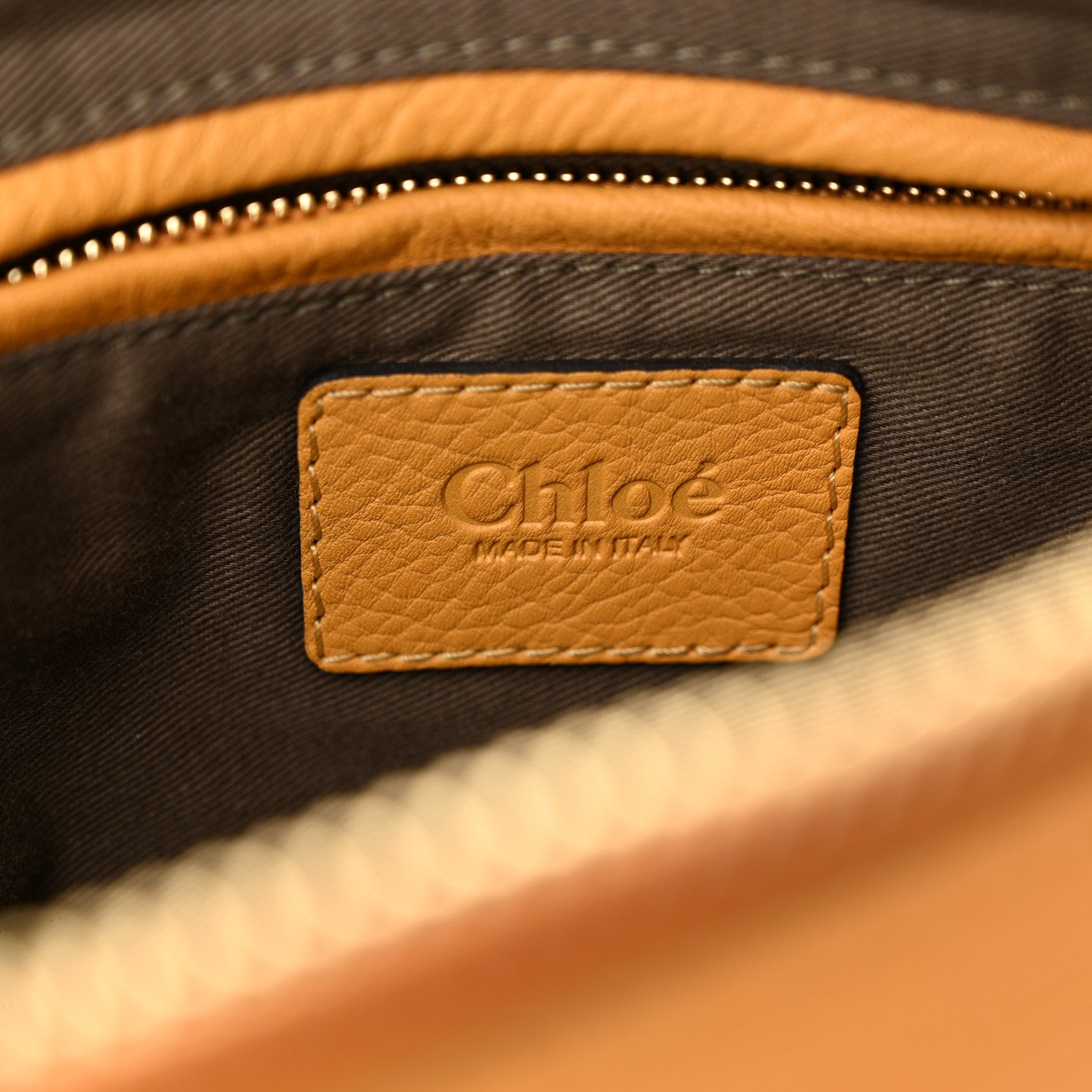Chloe Calfskin Medium Marcie Satchel Burning Camel 6 of 9