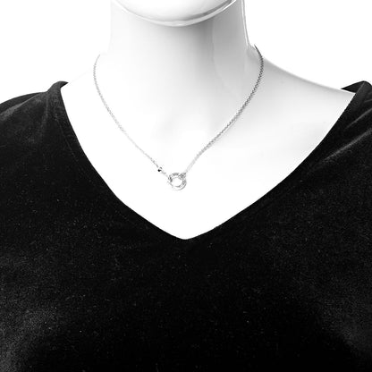 Cartier 18K White Gold 2 Diamond LOVE Necklace 2 of 7