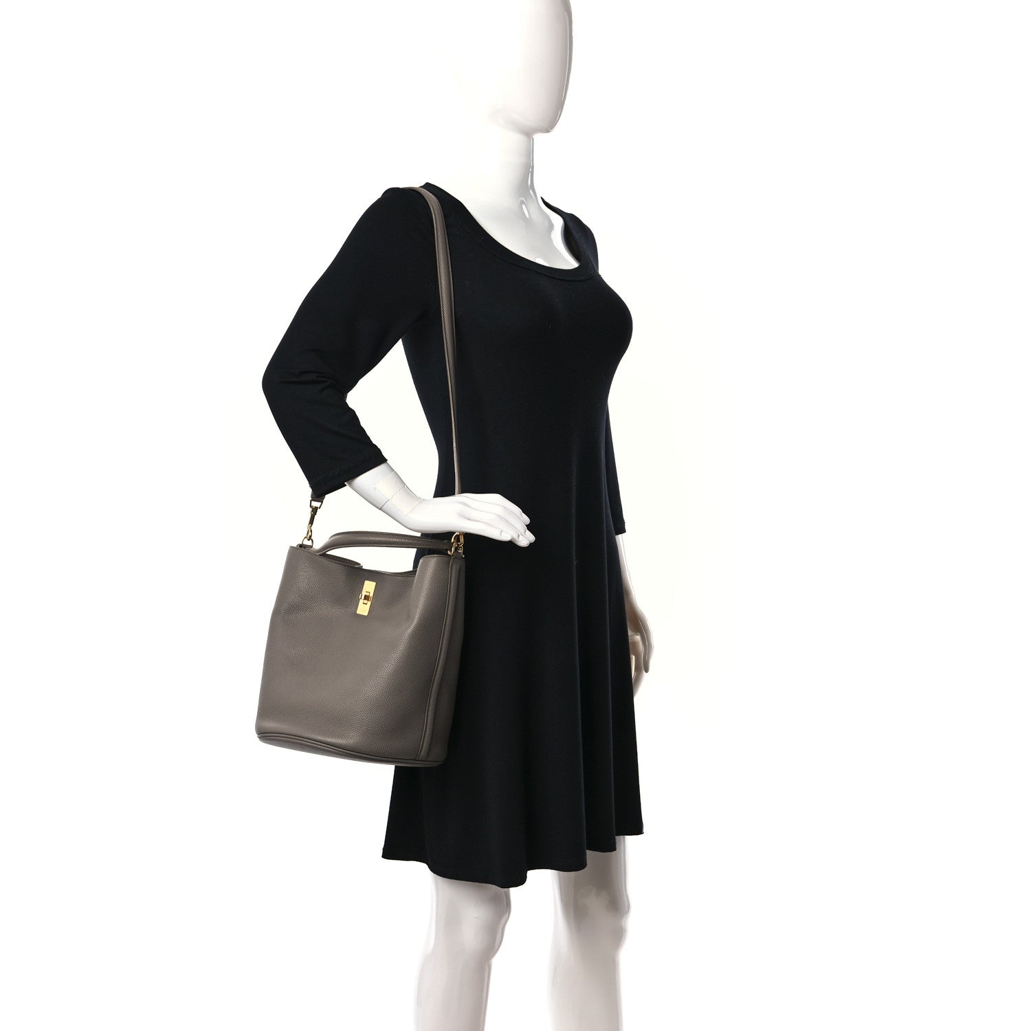 Celine Supple Grained Calfskin Bucket 16 Bag Pebble 2 of 10
