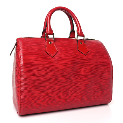 Louis Vuitton Epi Speedy 25 Castillan Red 4 of 15