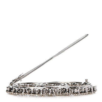 Gucci Crystal Interlocking G Hair Clip Silver 3 of 4
