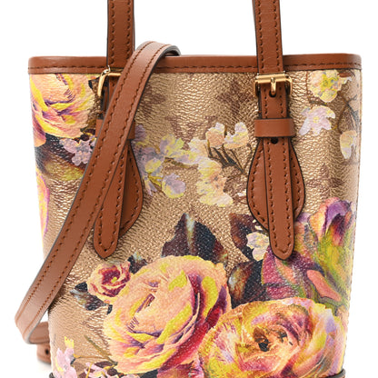 Louis Vuitton Metallic Monogram LV Garden Nano Bucket Bag Gold 7 of 9