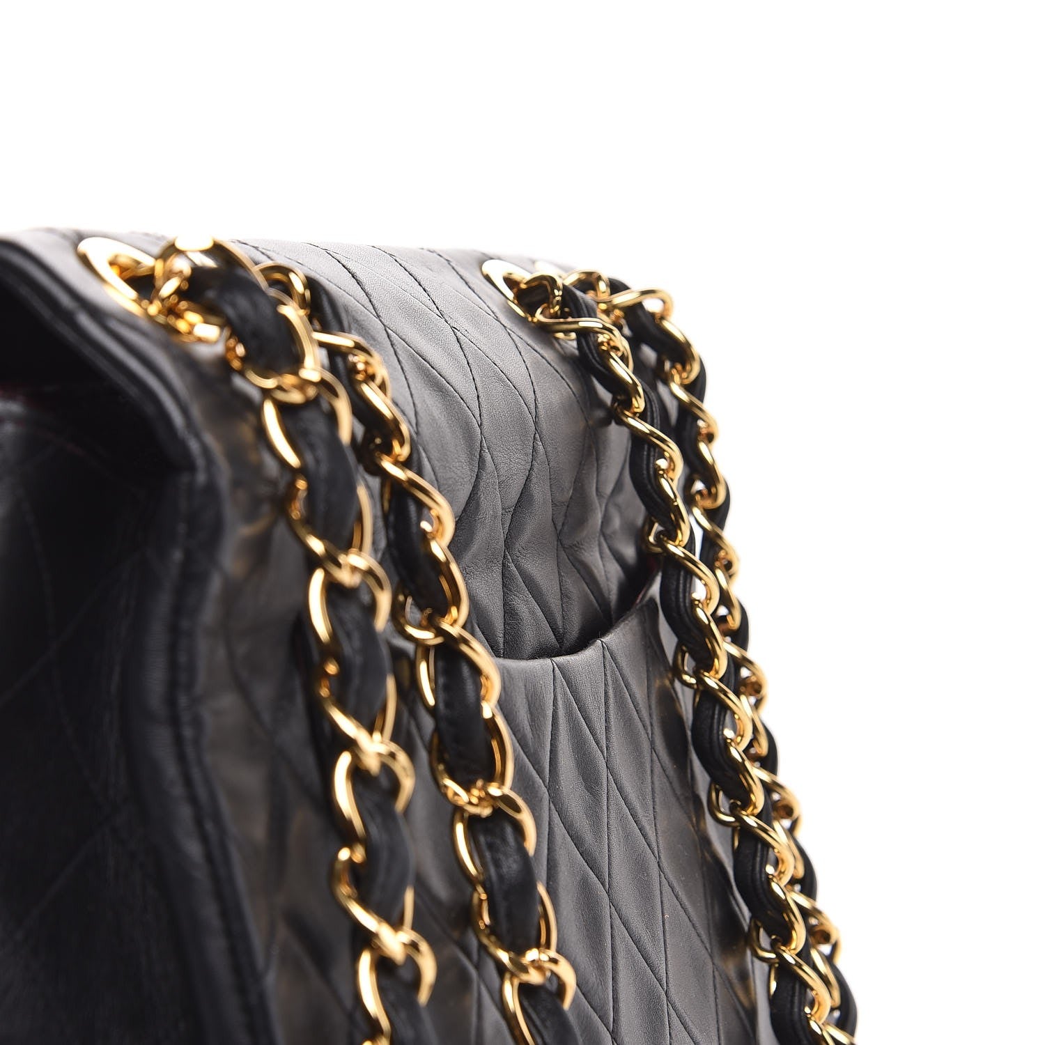 Chanel Lambskin Quilted XL Jumbo Single Flap Black 10 of 10