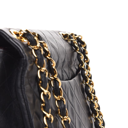 Chanel Lambskin Quilted XL Jumbo Single Flap Black 10 of 10
