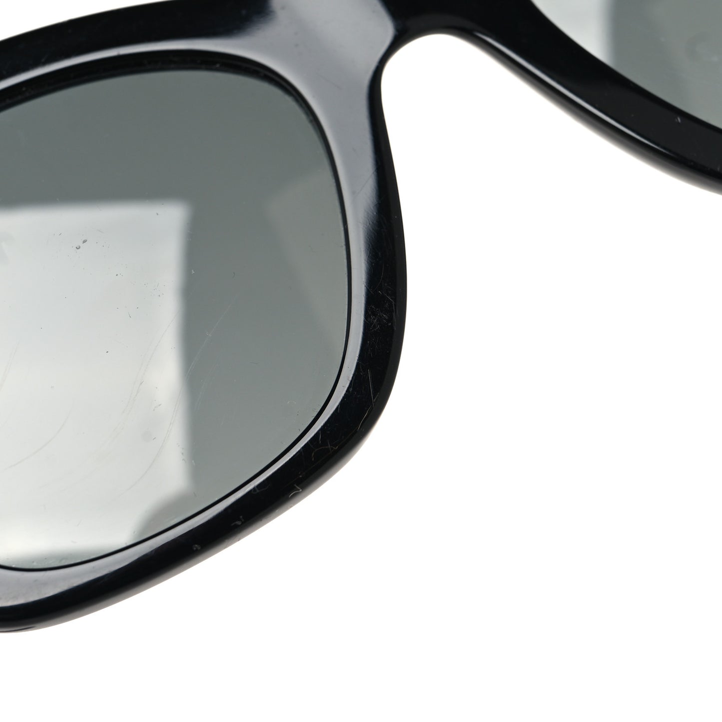 Acetate Square CC Heart Sunglasses 5478 Black