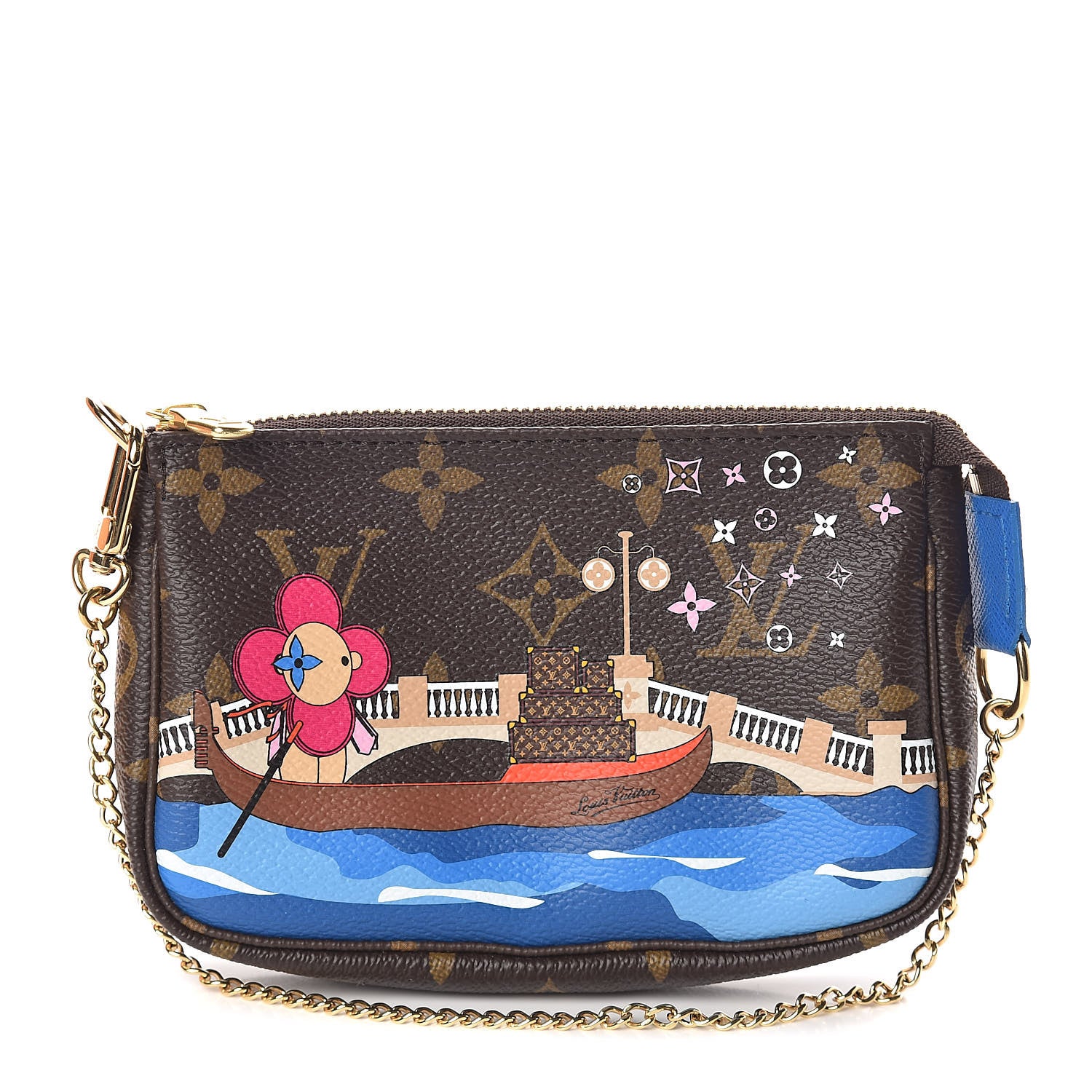Louis Vuitton Monogram 2019 Christmas Animation Mini Venice Pochette Accessories Blue 1 of 7