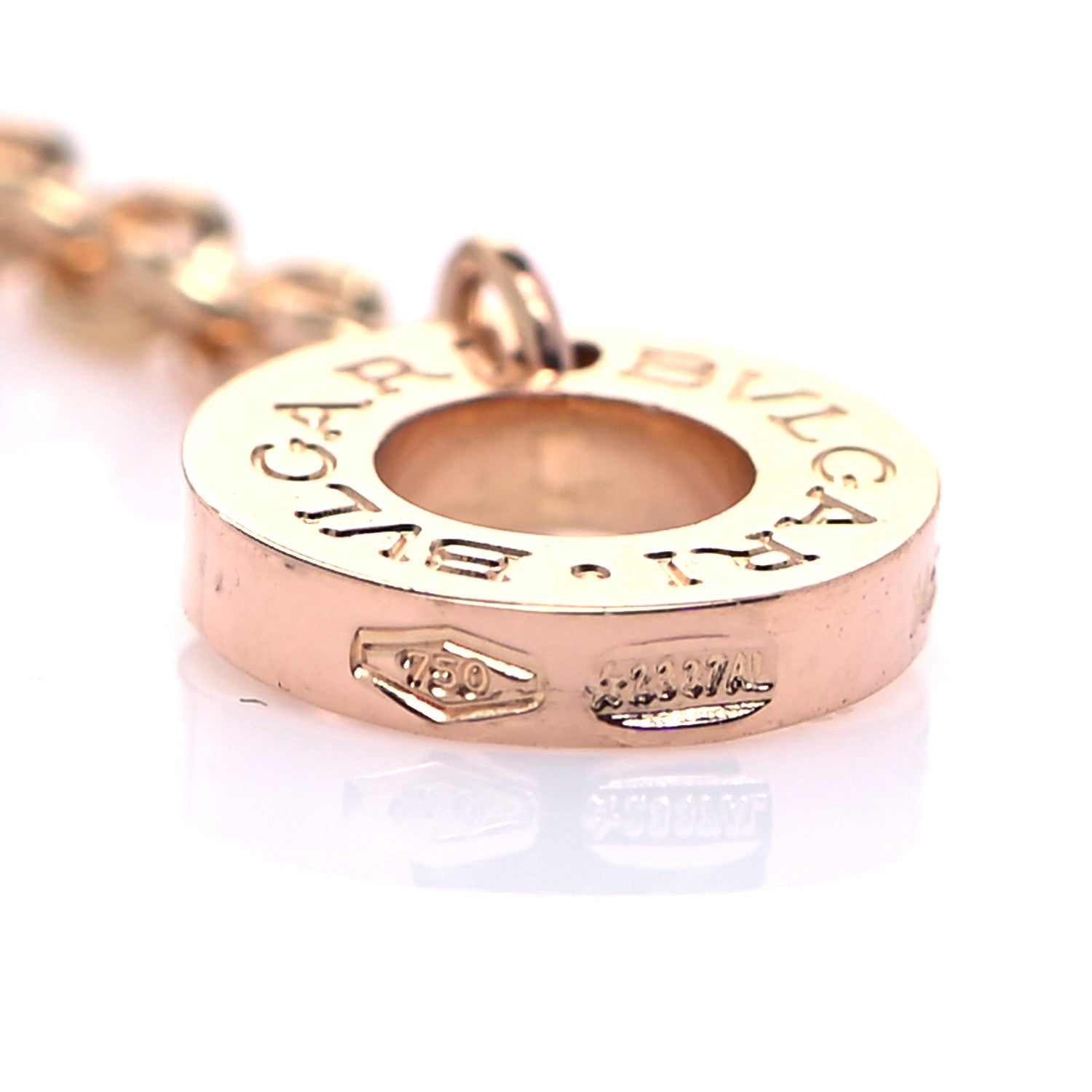 Bulgari 18K Rose Gold B.Zero1 Pendant Necklace 5 of 5