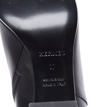 Hermes Calfskin Saint Germain Ankle Boots 37 Black 9 of 11