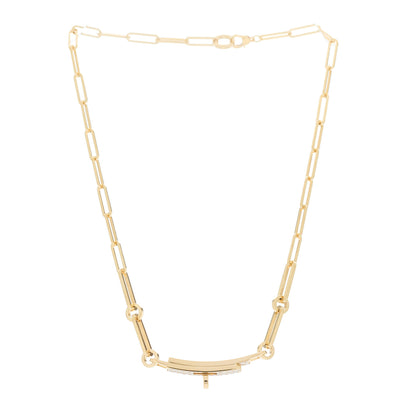 Hermes 18K Yellow Gold Diamond Pave Kelly Chaine Choker Necklace 3 of 6
