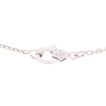 Van Cleef & Arpels 18K White Gold Diamond Vintage Alhambra Pendant Necklace 4 of 6