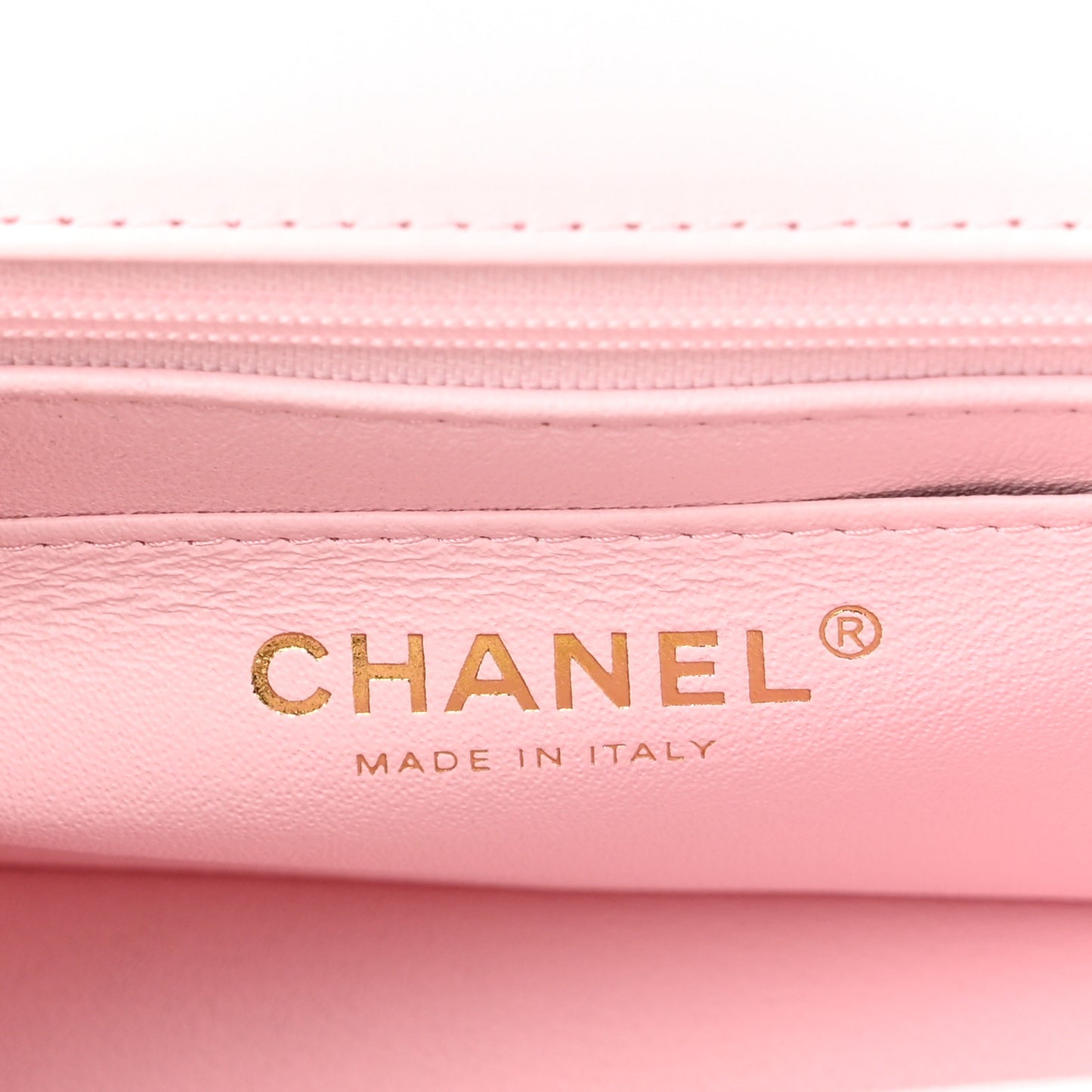 Lambskin Quilted Mini Top Handle Rectangular Flap Light Pink
