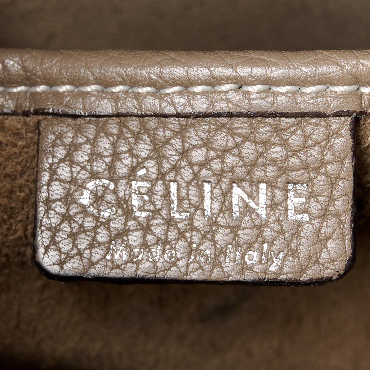 Celine Drummed Calfskin Nano Luggage Souris 6 of 16