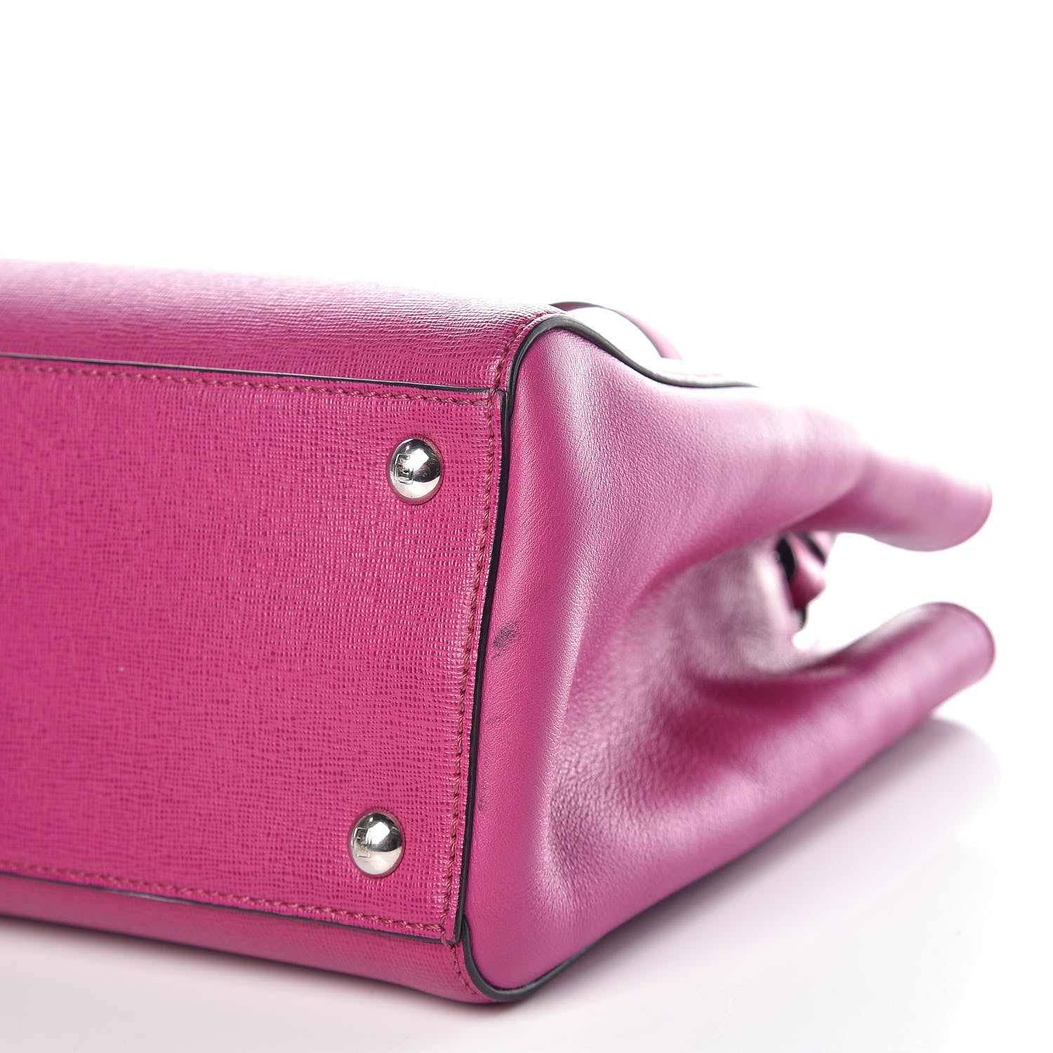 Fendi Vitello Elite Petite 2Jours Tote Magenta 13 of 13