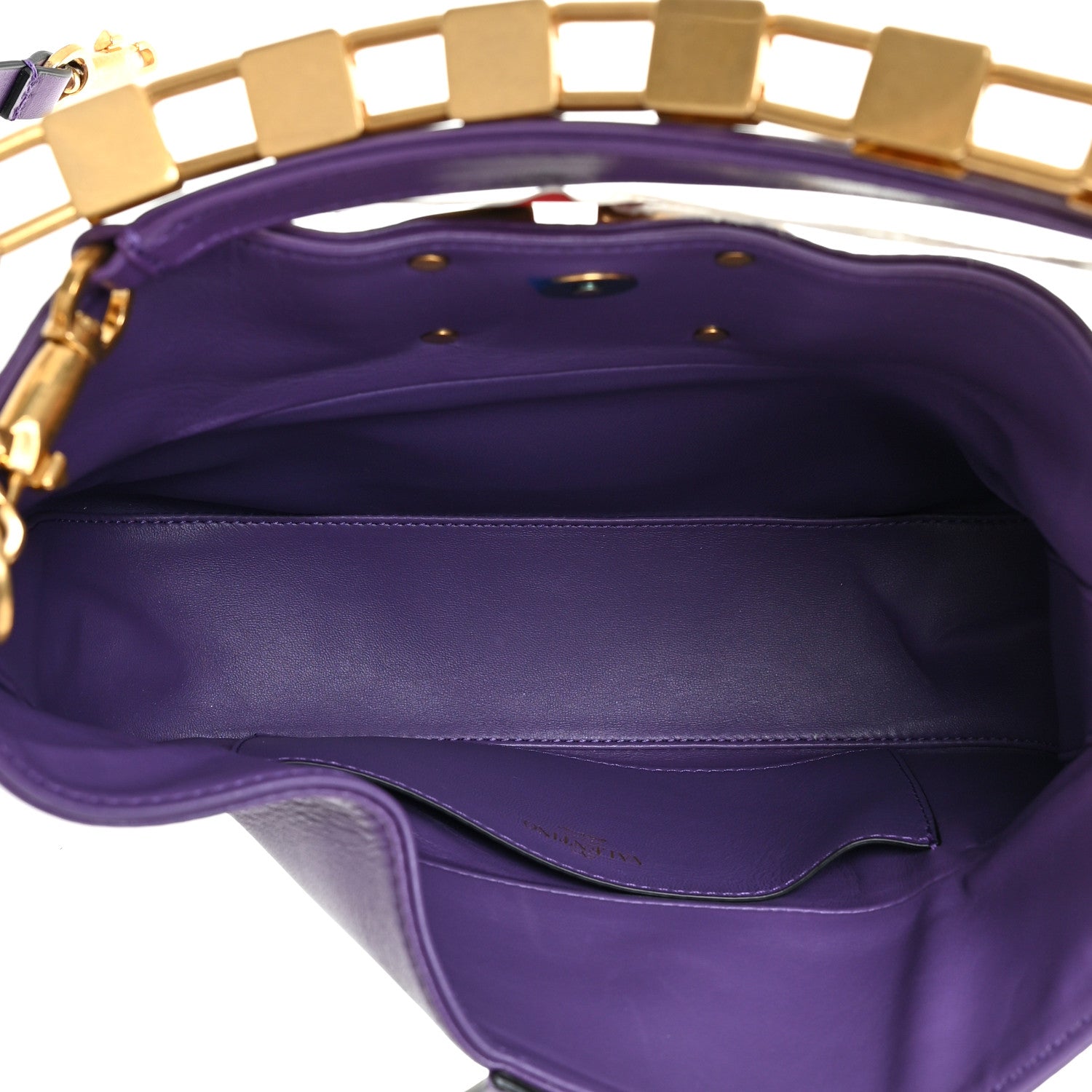Valentino Garavani Nappa Stud Sign Hobo Indian Violet 5 of 18