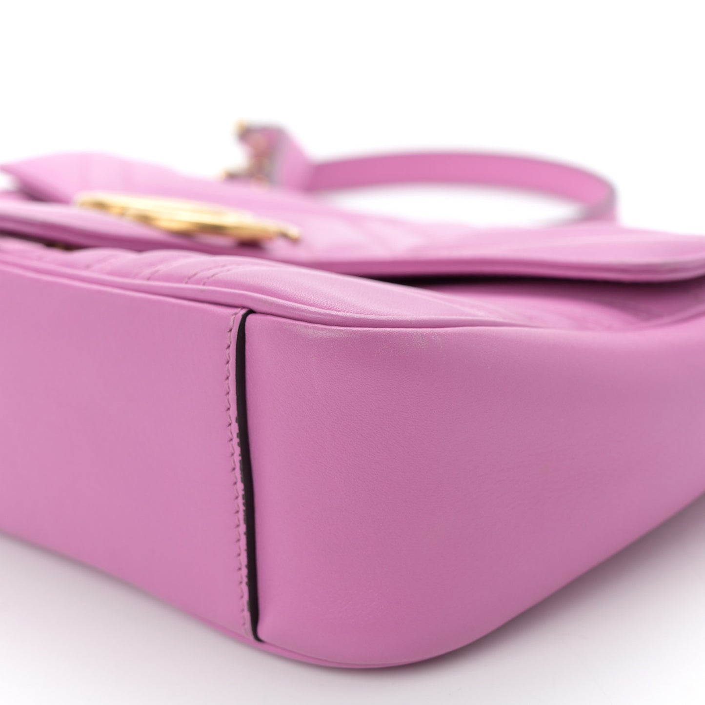 Calfskin Matelasse Small GG Marmont Shoulder Bag Candy Mousse