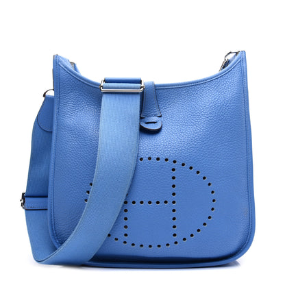 Hermes Taurillon Clemence Evelyne III PM Bleu Paradis 1 of 14