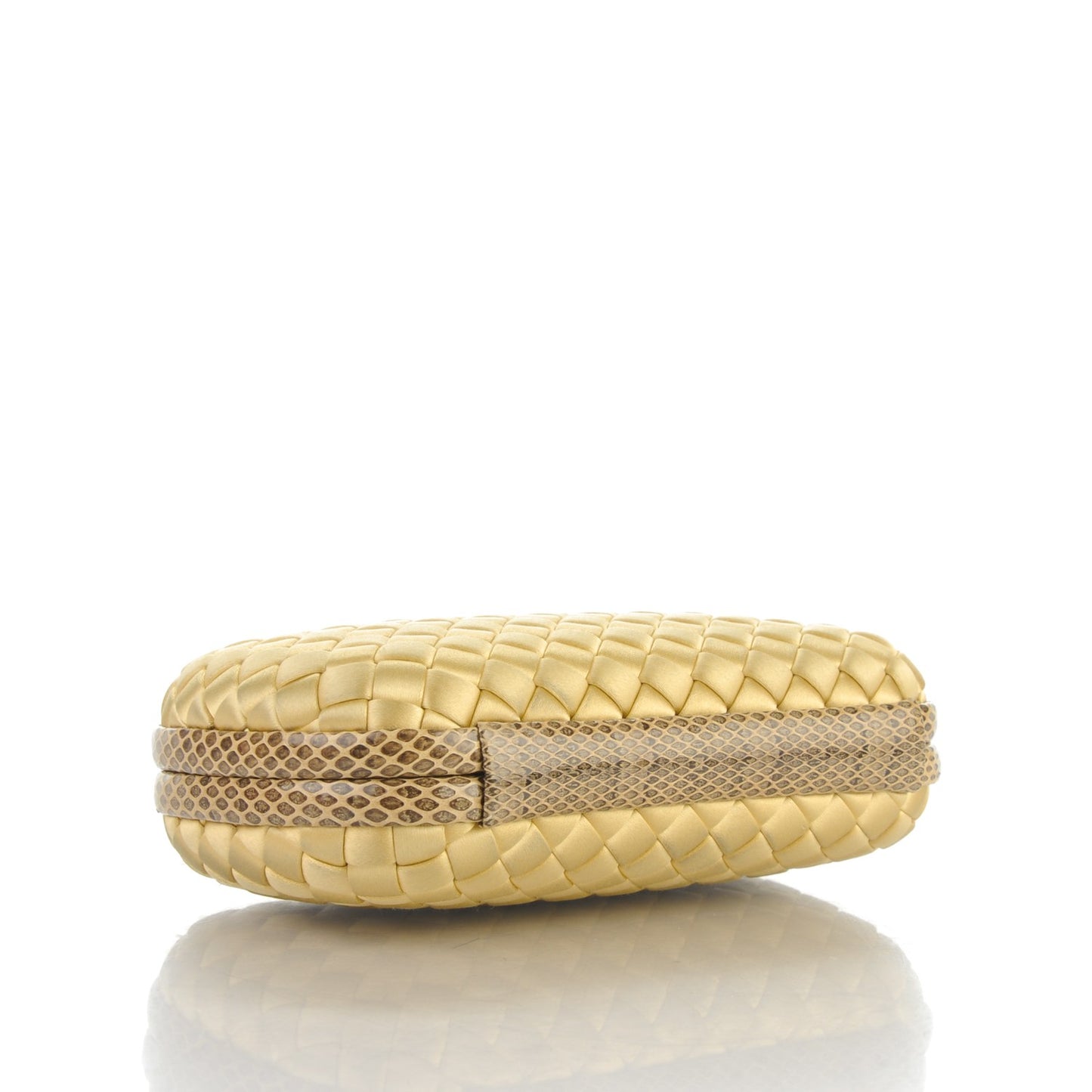 Satin Intreccio Impero Ayers Knot Clutch Banane