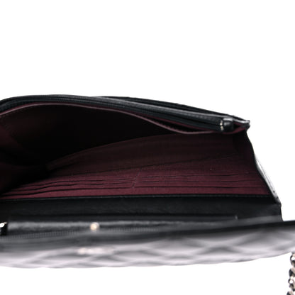 Chanel Lambskin Quilted Wallet On Chain WOC Black 5 of 16