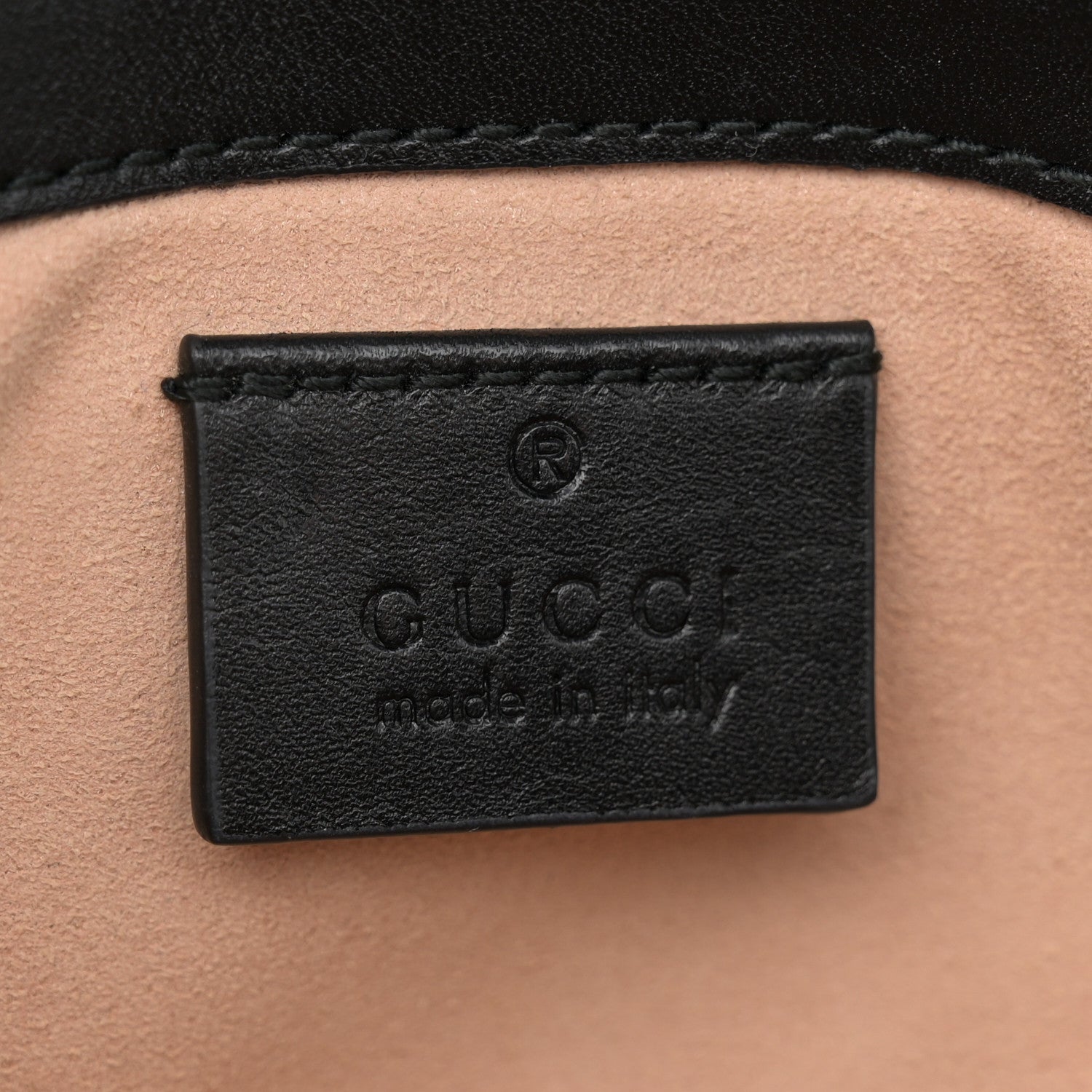 Gucci Calfskin Matelasse Super Mini GG Marmont Shoulder Bag Black 6 of 12