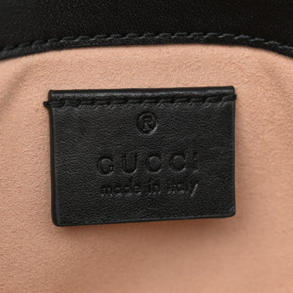 Gucci Calfskin Matelasse Super Mini GG Marmont Shoulder Bag Black 6 of 12