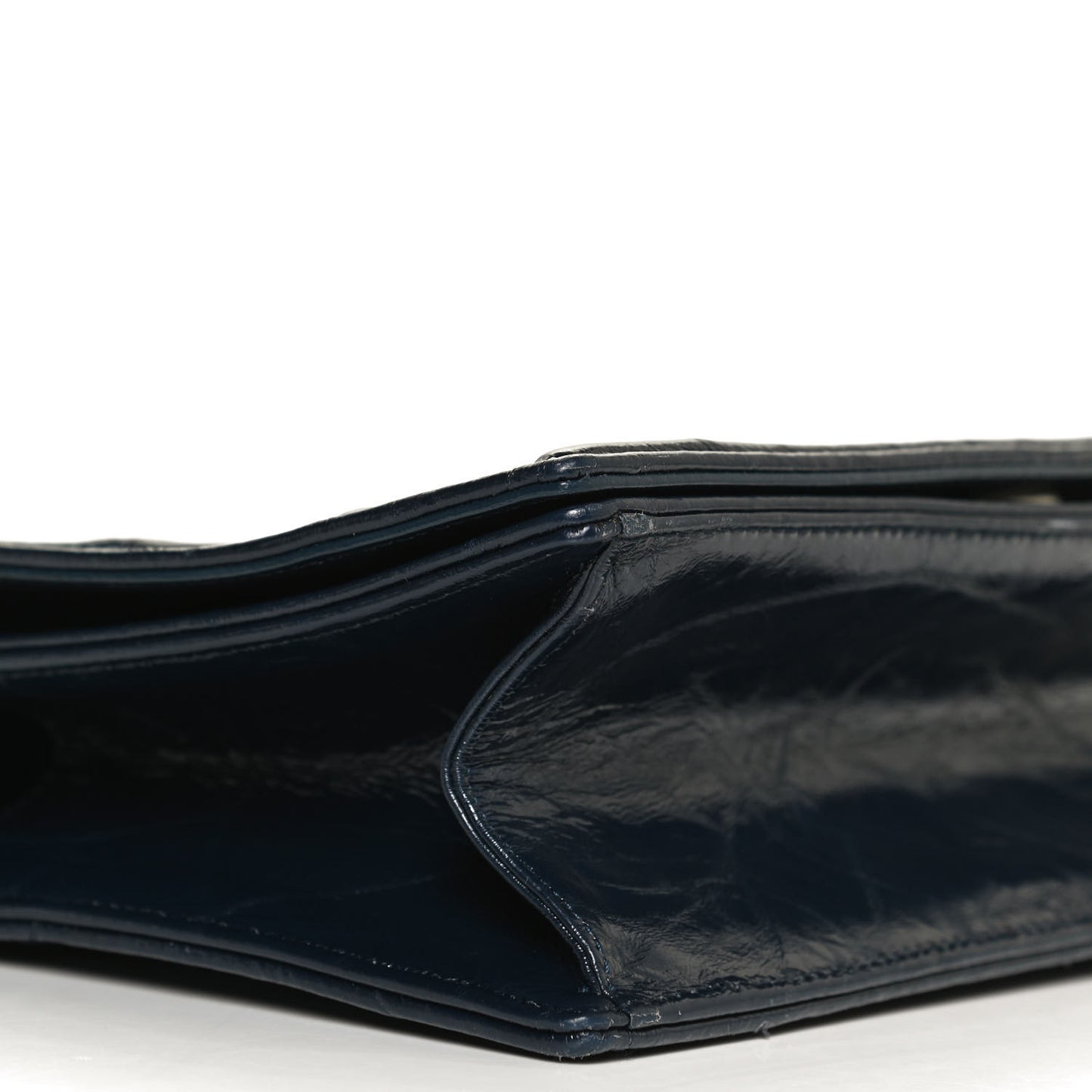 Crinkled Lambskin Cannage Medium Diorama Flap Bag Navy