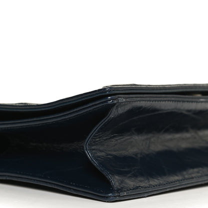 Christian Dior Crinkled Lambskin Cannage Medium Diorama Flap Bag Navy 10 of 11