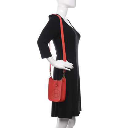 Hermes Taurillon Clemence Evelyne TPM Rouge Tomate 2 of 13