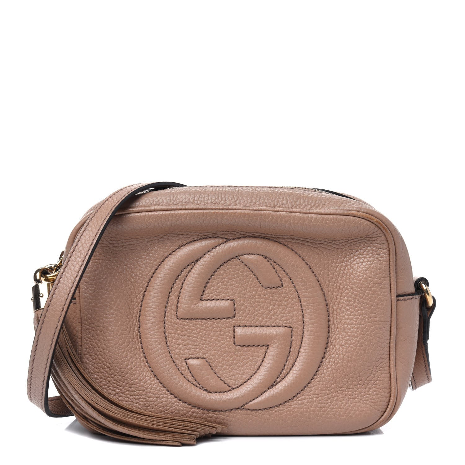 Gucci Pebbled Calfskin Small Soho Disco Bag Camelia 1 of 5