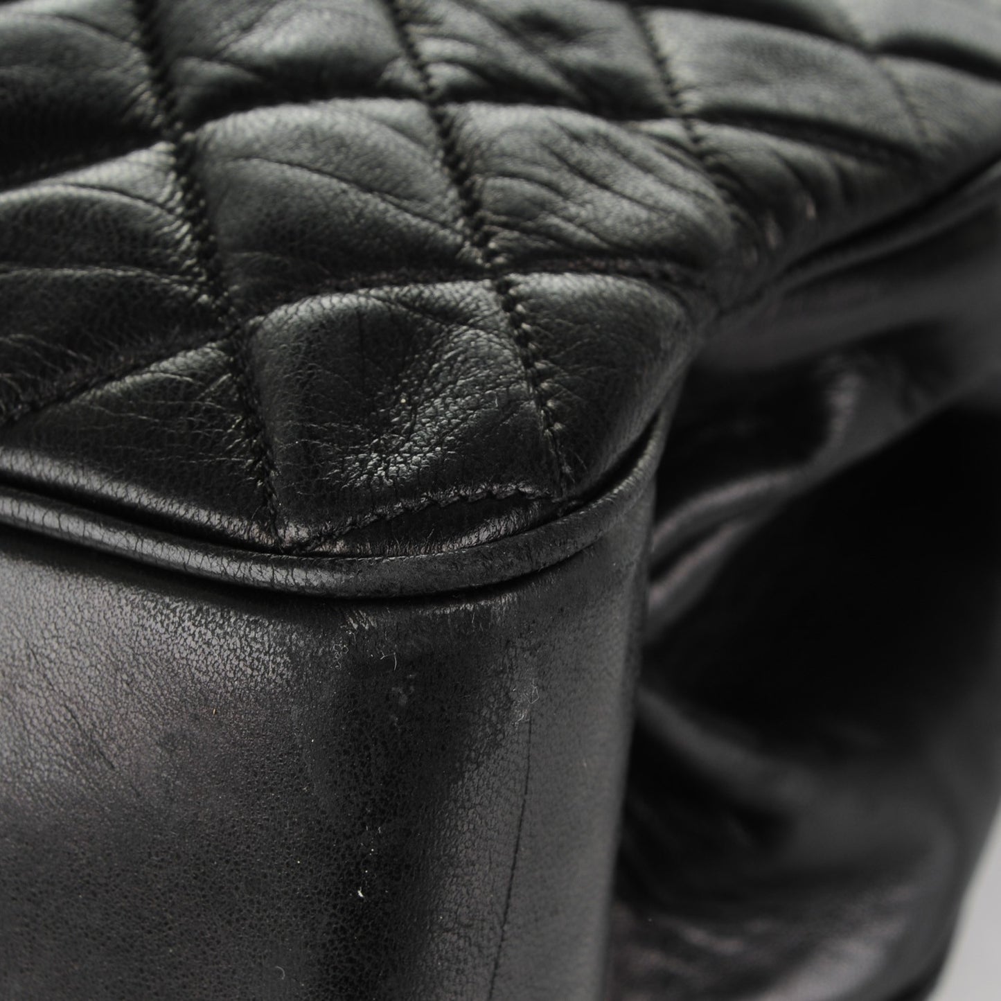 Lambskin Quilted Shoulder Bag Black