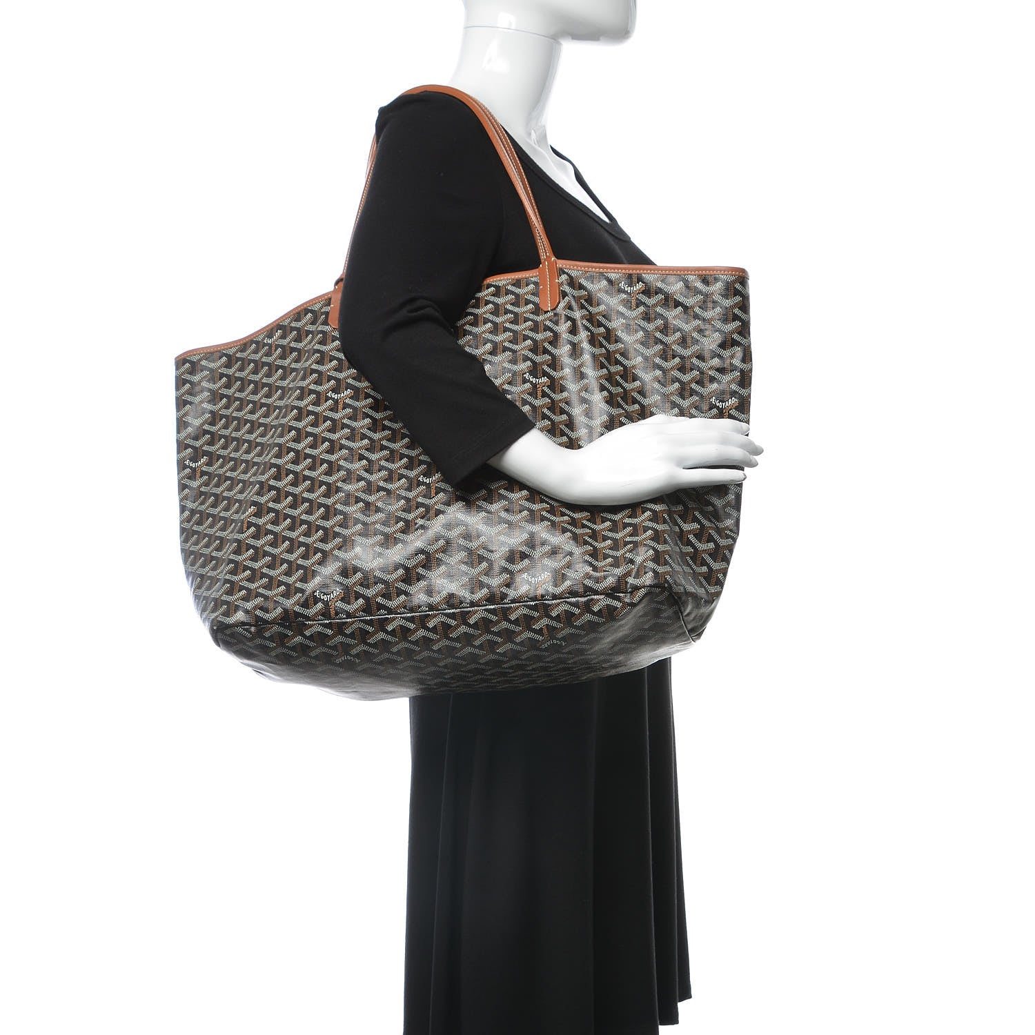 Goyard Goyardine Saint Louis GM Black Gold 2 of 11
