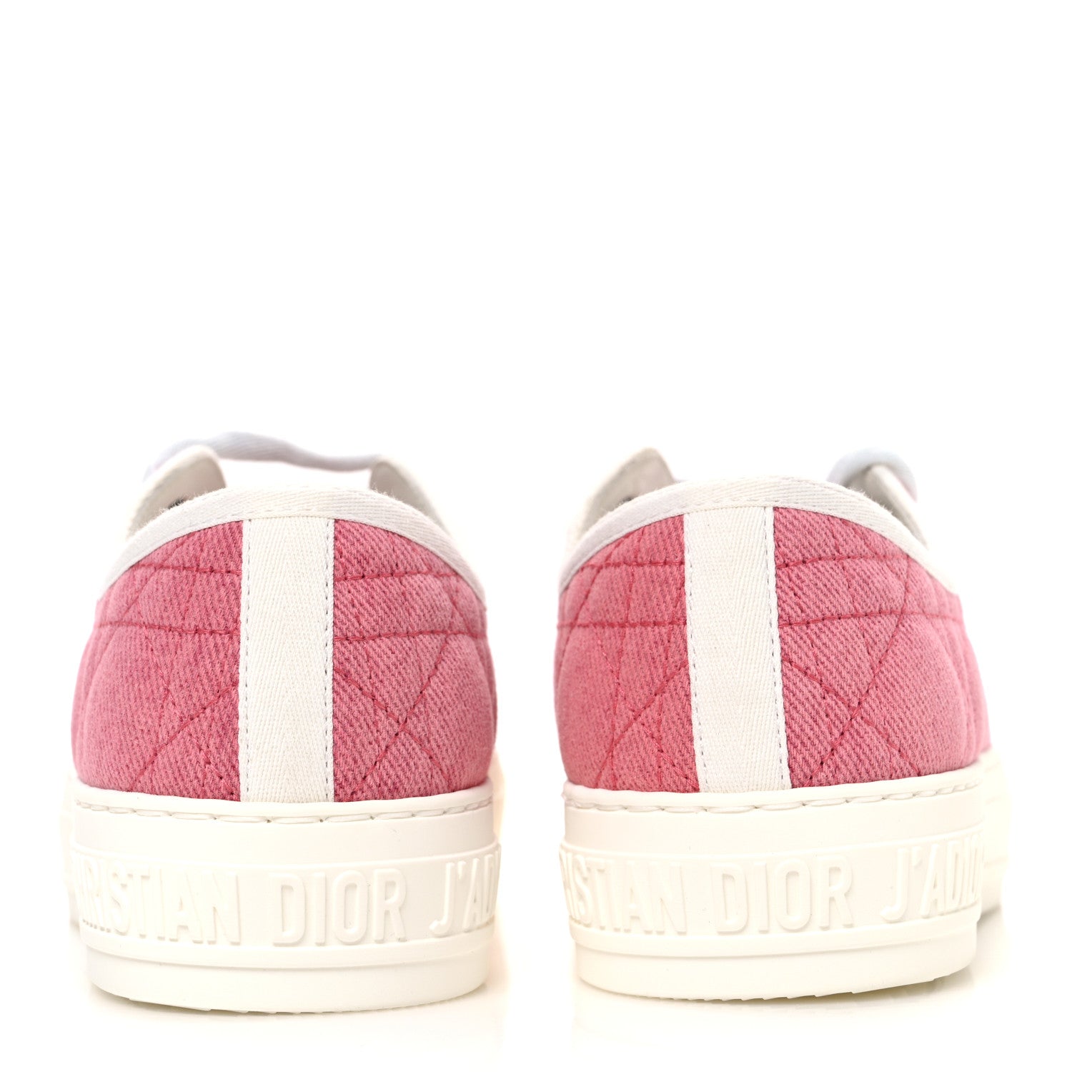 Christian Dior Canvas Cannage Walk 'N' Dior Low Top Sneakers 36.5 Taffy Pink 6 of 11