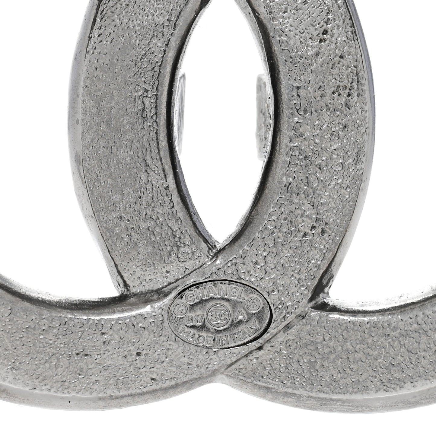 Ruthenium Crystal CC Brooch Dark Grey