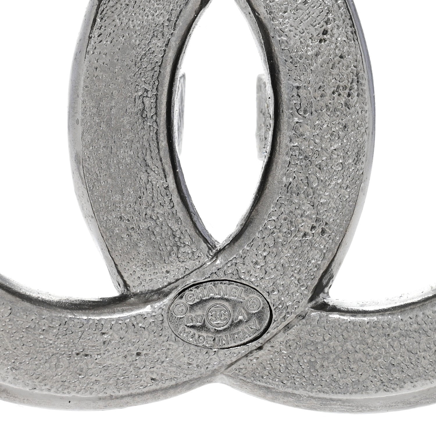 Chanel Ruthenium Crystal CC Brooch Dark Grey 4 of 4