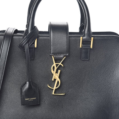 Saint Laurent Calfskin Monogram Baby Cabas Black 7 of 9