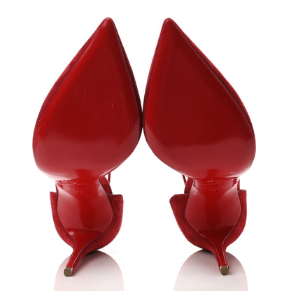 Christian Louboutin Veau Velours Uptown 100 Pumps 37.5 Carmin 4 of 4