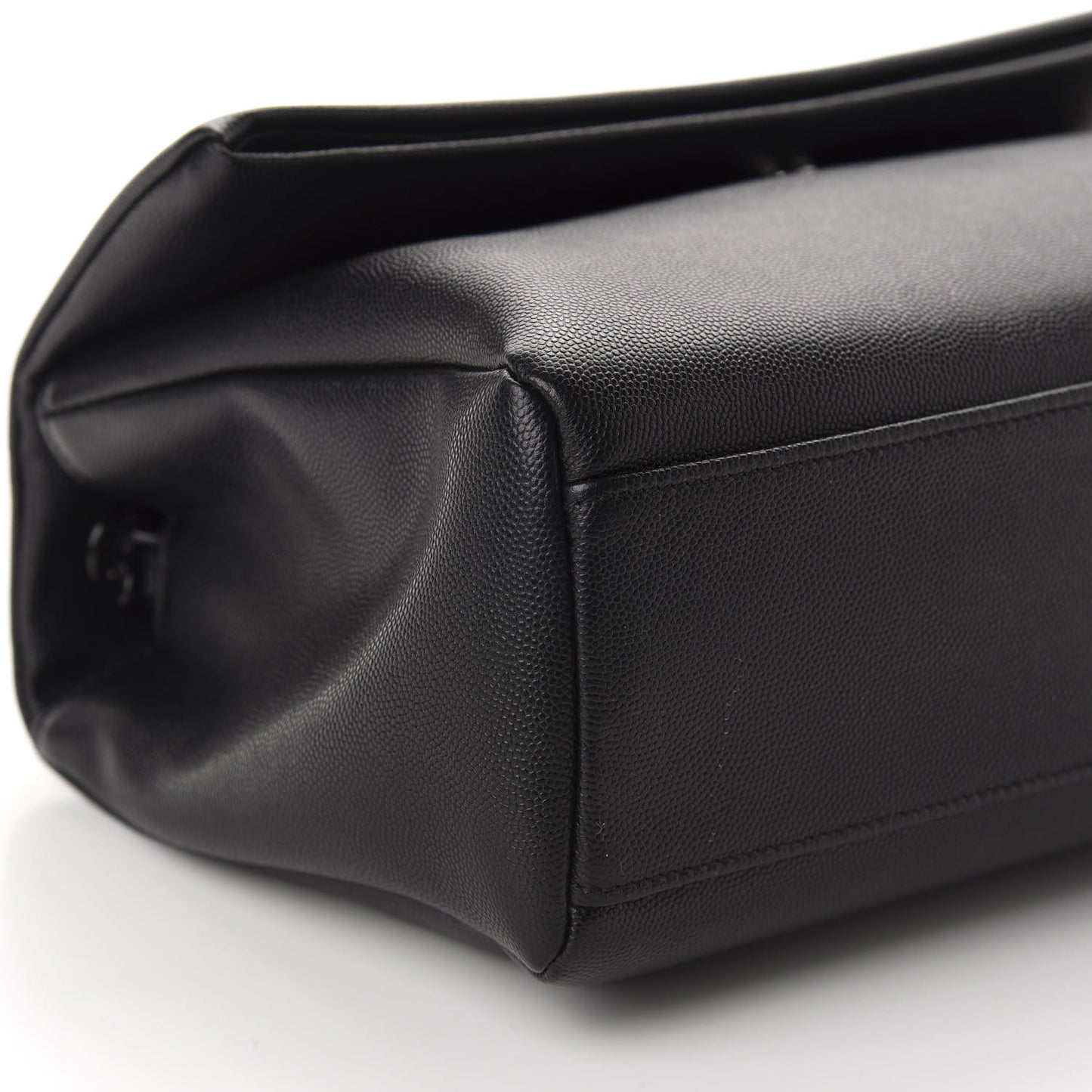 Grain De Poudre Medium West Hollywood Monogram Fold-Over Black