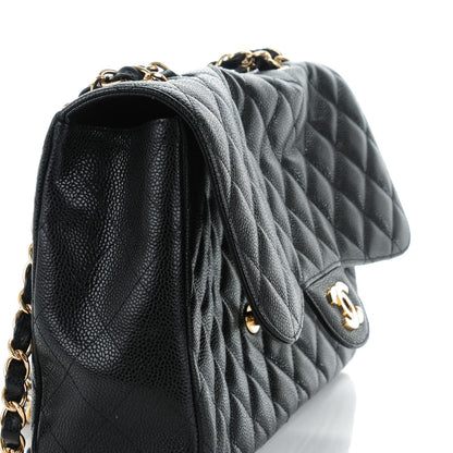 Chanel Caviar Quilted Jumbo Single Flap Black 10 of 10