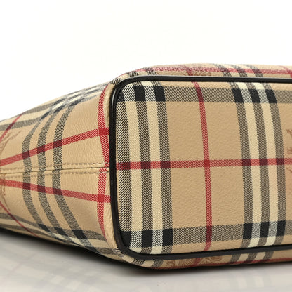 Burberry Haymarket Check Small Onslow Tote Chocolate 7 of 8