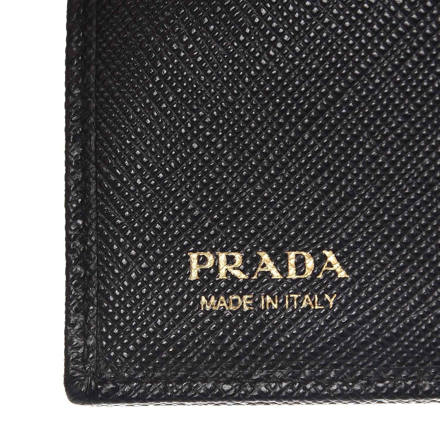 Prada Saffiano Metal Tri-Fold Wallet Black 6 of 6