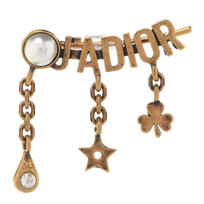 Christian Dior Pearl Crystal J'Adior Earring Aged Gold 1 of 4