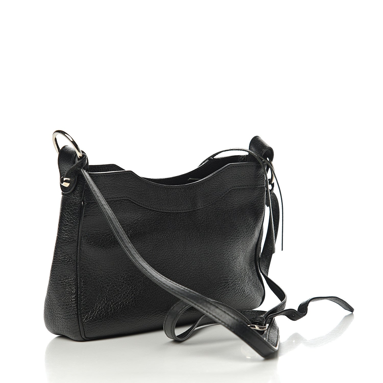 Balenciaga Chevre Silver Metallic Edge Hardware Hip Black 2 of 9
