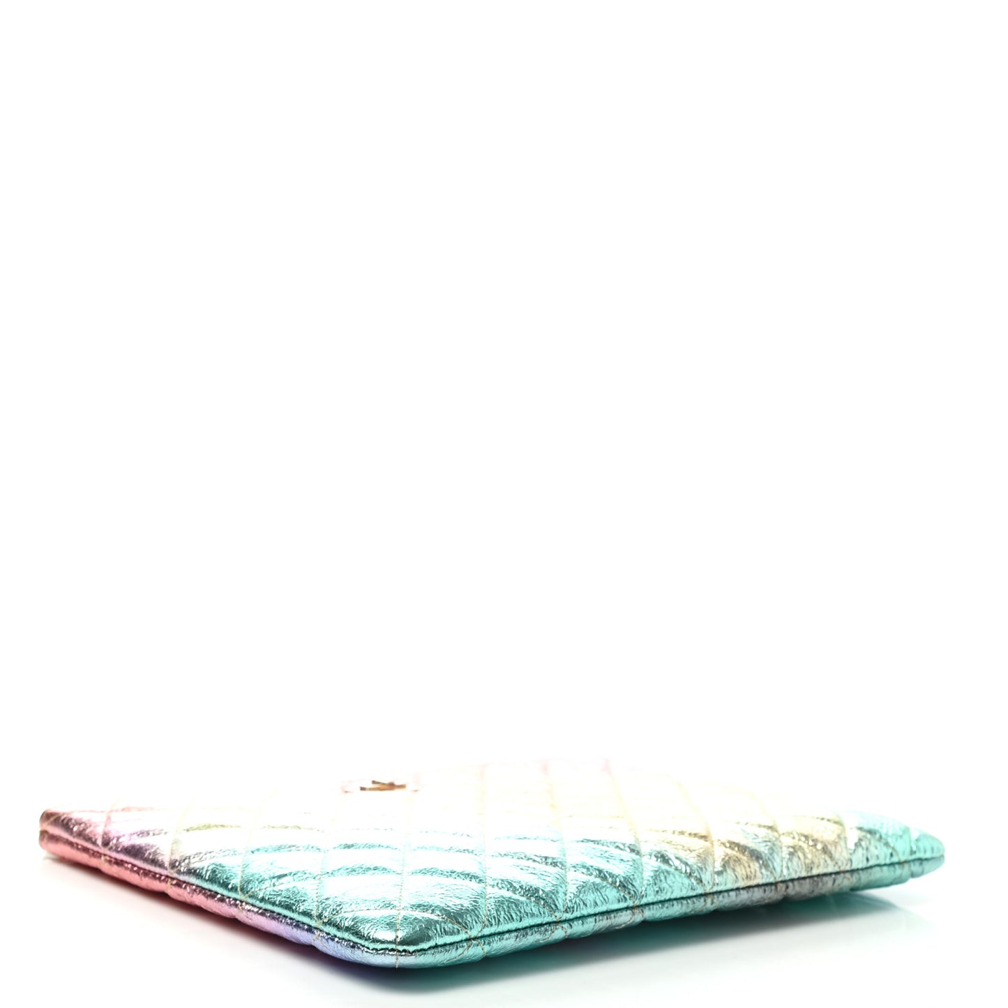 Metallic Goatskin Quilted Medium 2.55 Reissue Cosmetic Case Multicolor