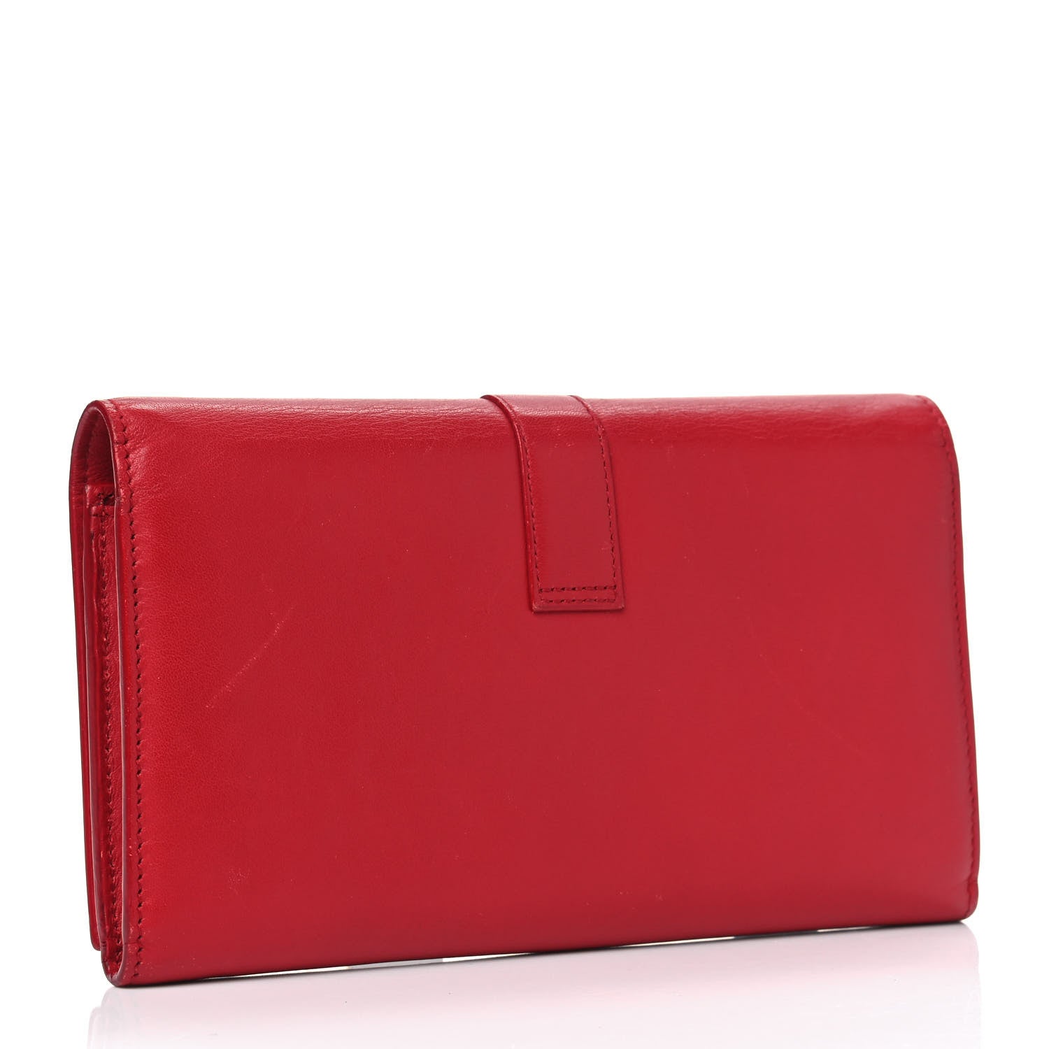 Saint Laurent Calfskin Classic Y Ligne Wallet Red 2 of 10