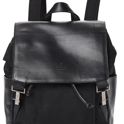 Gucci Calfskin Canvas Backpack Black 7 of 14