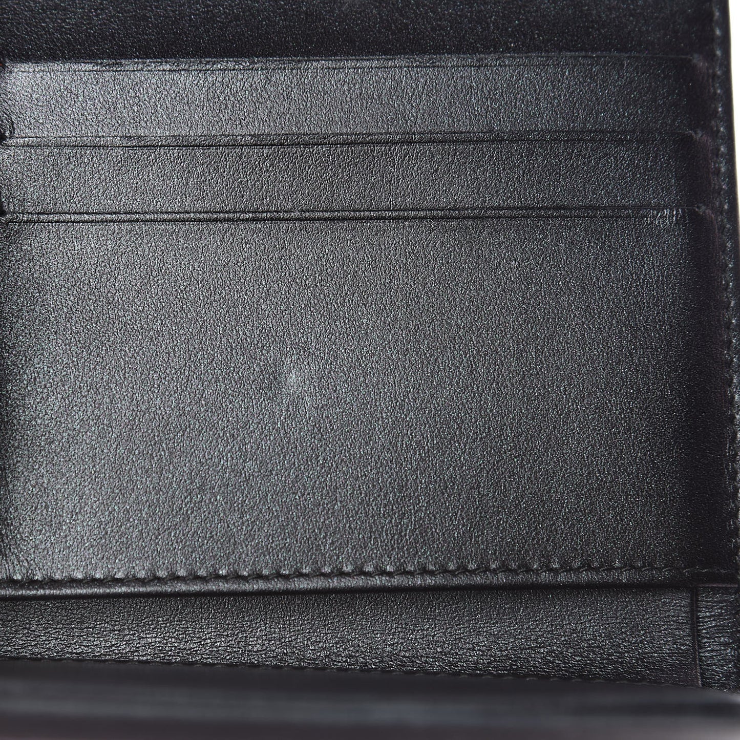 Iridescent Caviar Chevron Quilted Compact Flap Wallet Black