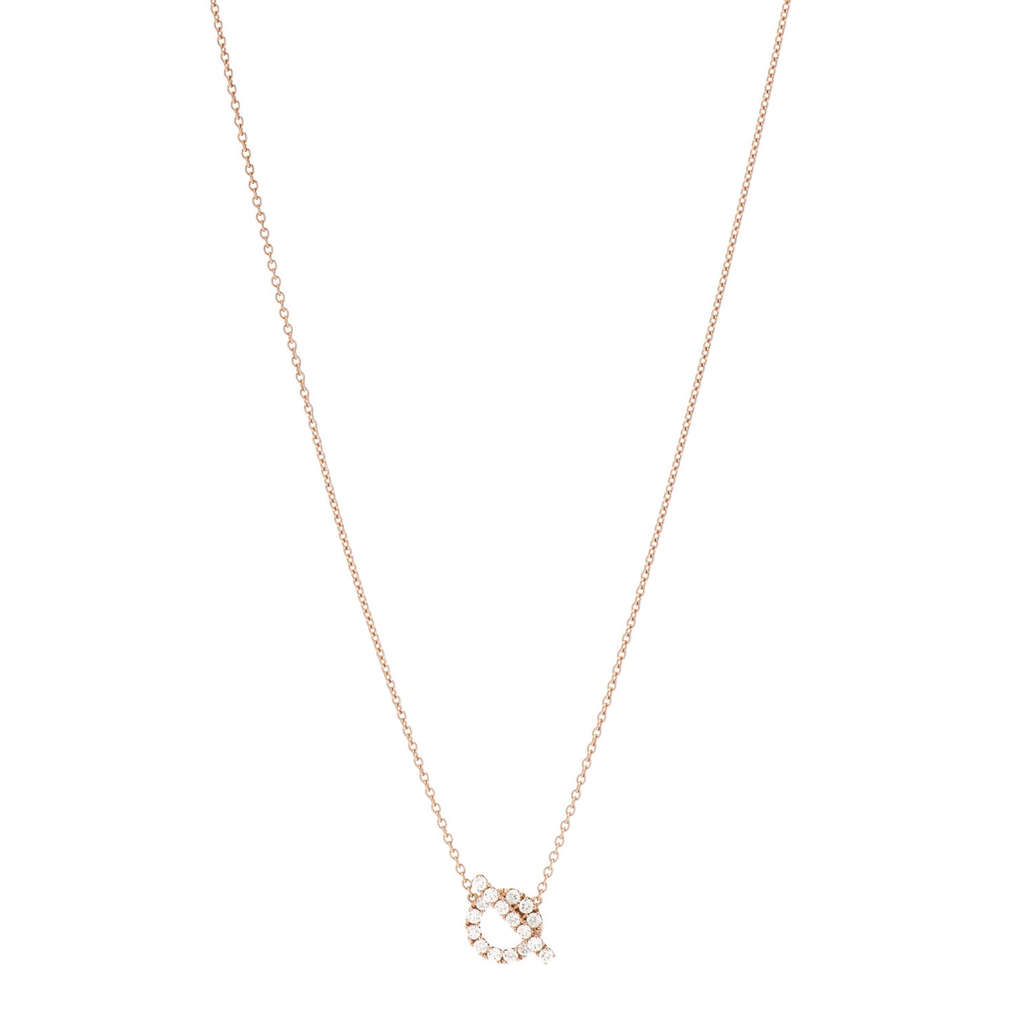 18K Rose Gold Diamond Finesse Pendant Necklace